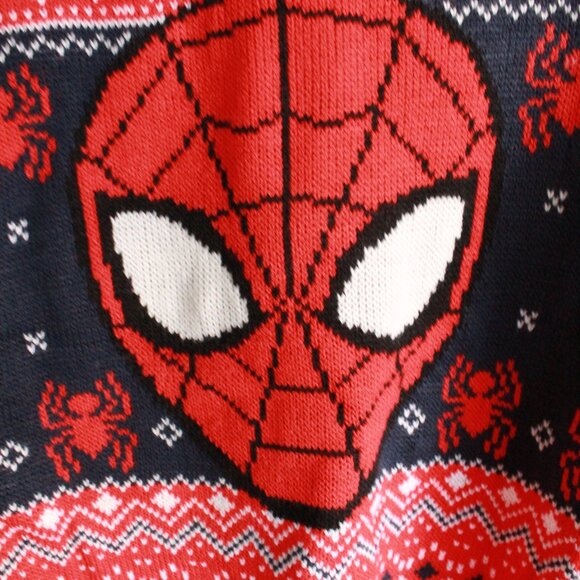 NWT Walmart Youth Spiderman Ugly Christmas Sweater - Picture 4 of 5